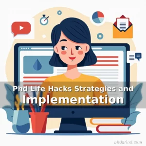 Artistic representation for Phd Life Hacks Strategies and Implementation